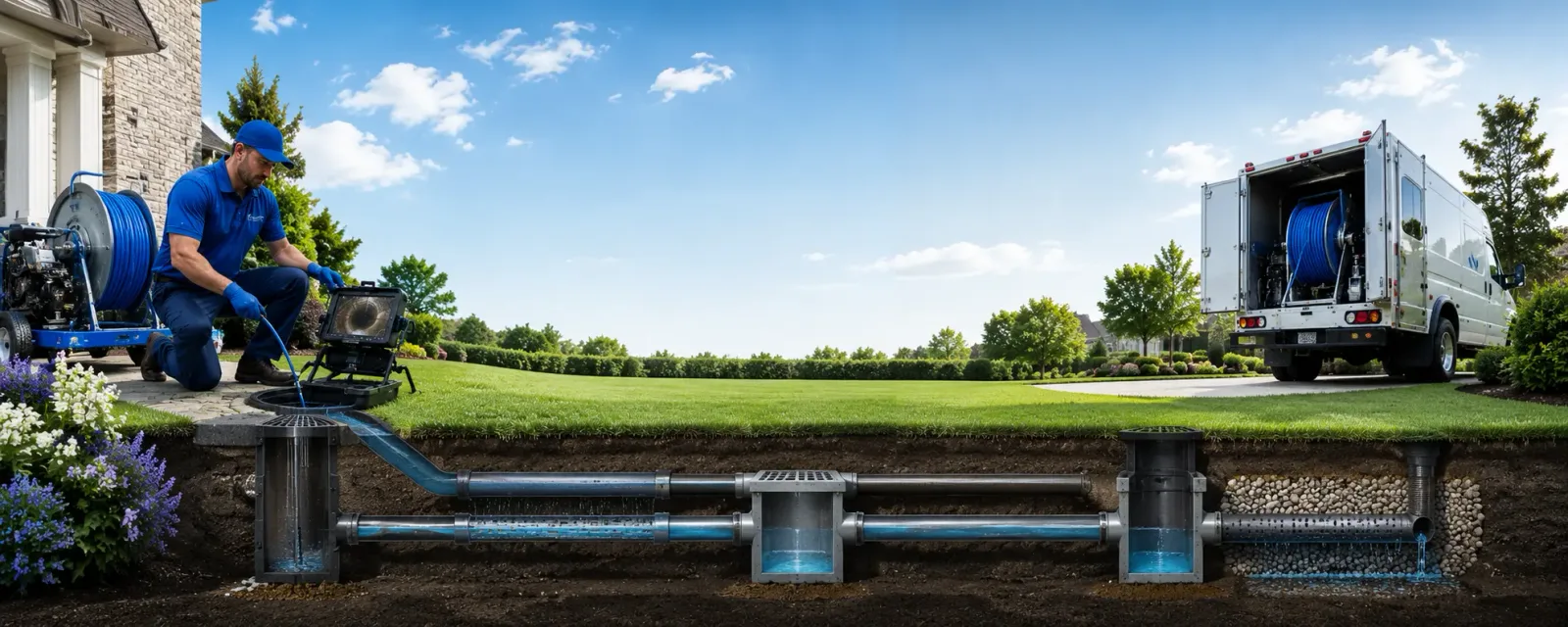 Outdoor drain cleaning information for Gideon, MO